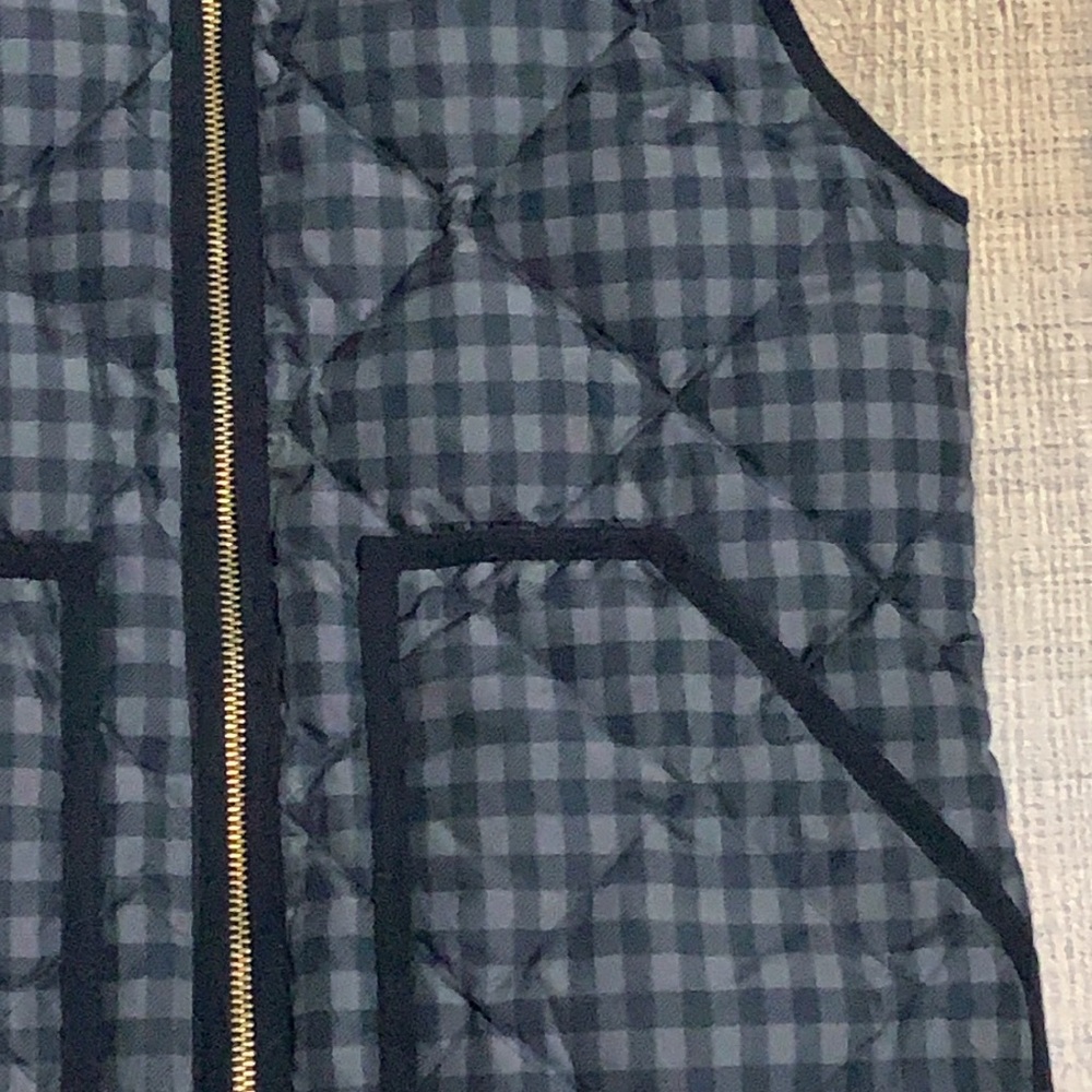 J. Crew Gingham Checkered Plaid Excursion Down Pu… - image 2